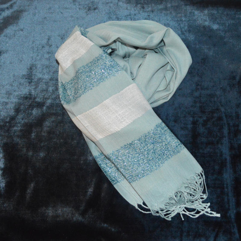 Foulard Pashmina Vert d'eau