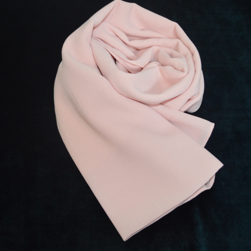 Foulard Mousseline Rose Pêche