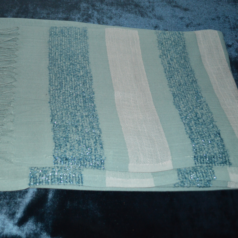 Foulard Pashmina Vert d'eau – Image 3